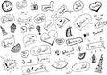 Arabic language patternt emirati doodle vector uae dubai communication stickers background notes footnote hello words greeting
